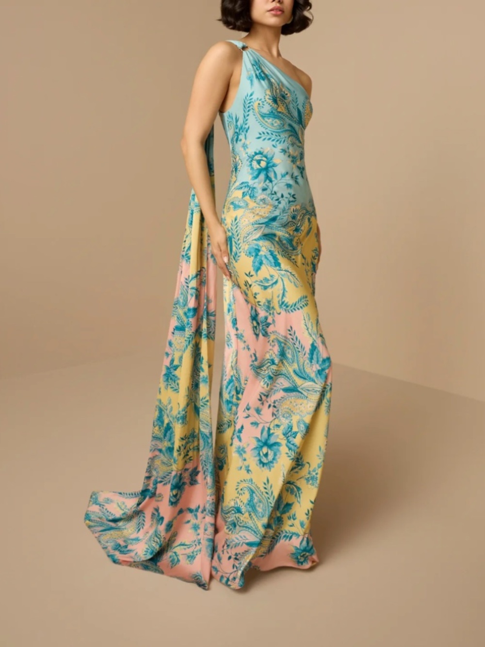 Hemant & Nandita One Shoulder Dress